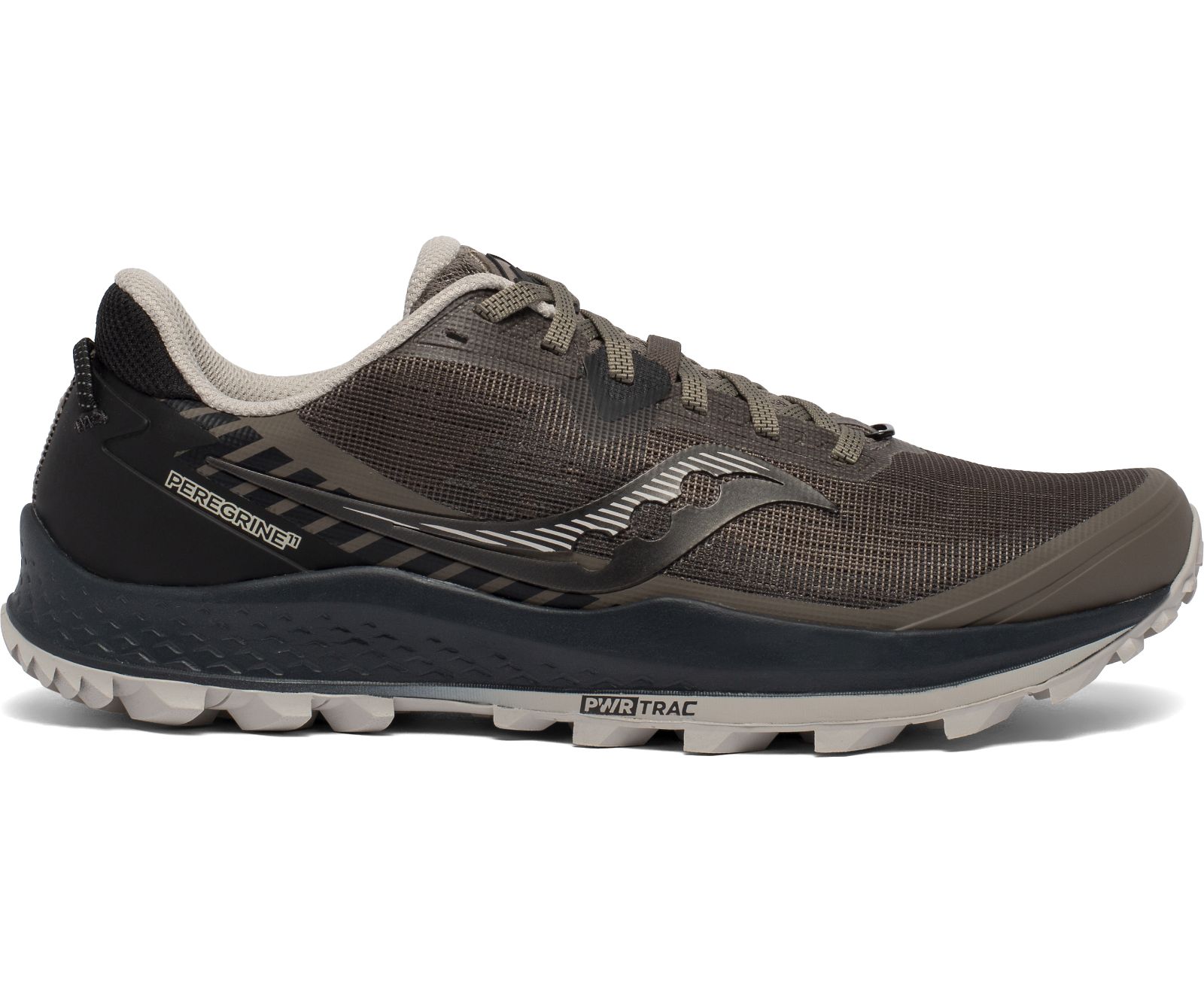 Men's Saucony Peregrine 11 Trail Running Shoes Black | Singapore 585DFMN